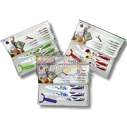 jual pisau dapur keramik kitchen king antibacteria set 4 jual pisau dapur keramik kitchen king antibacteria set 4