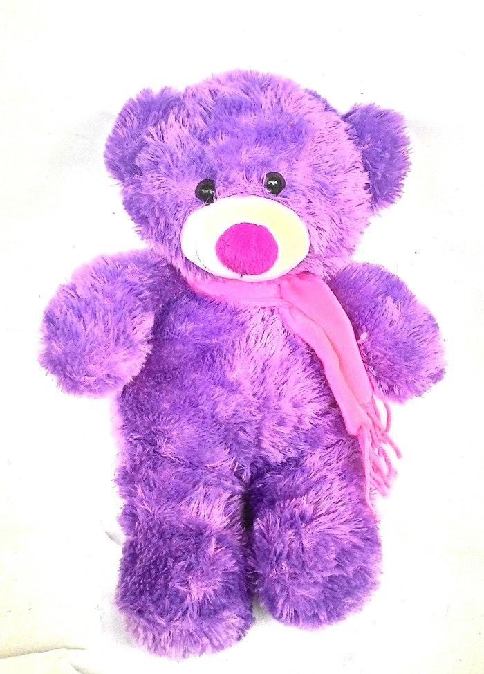 jual boneka teddy boneka beruang pakai syal ungu purple tinggi 37cm toko smiley jual boneka teddy boneka beruang pakai syal ungu purple tinggi 37cm toko smiley