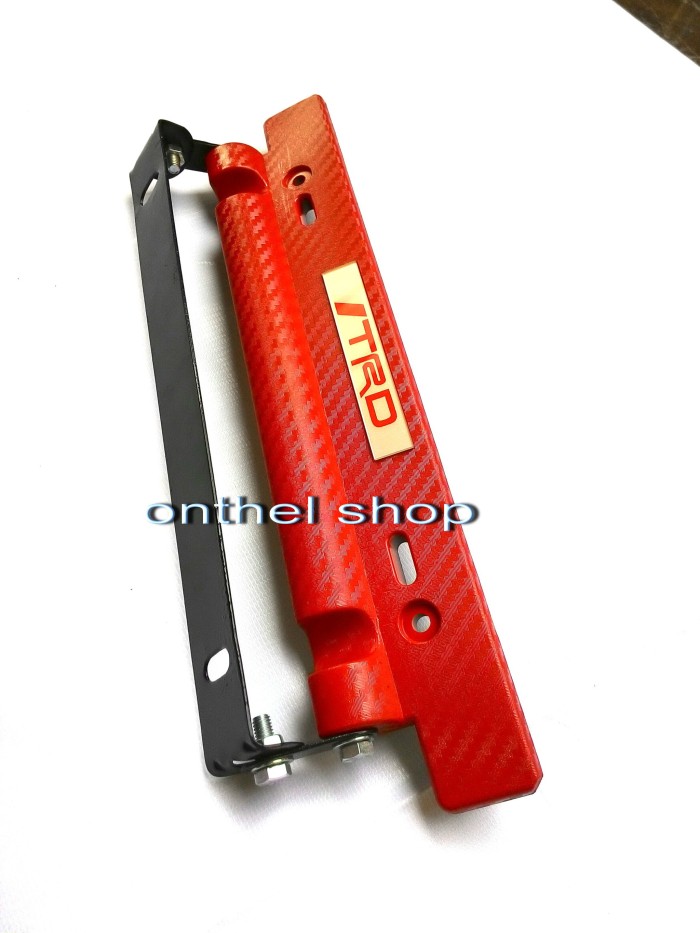 Dudukan Plat Nomor JDM Merah Carbon