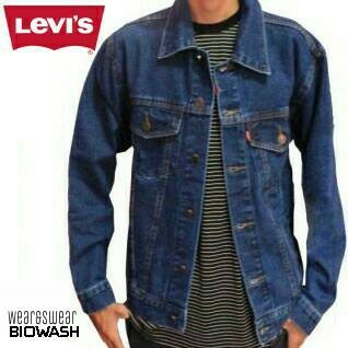 Jaket Jeans Levis Biru Tua (Biowash)