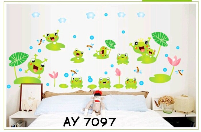 jual wall sticker / stiker dinding keroppi , uk 50cm x 70cm - kota