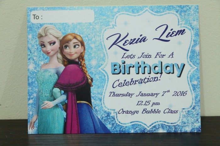 82 Contoh Kartu Undangan Ulang Tahun Frozen Gratis Terbaru