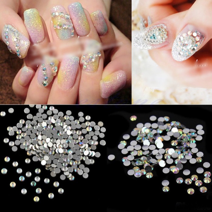 Jual Manik Kuku DIY Warna Warni 3D Nail Art Decoration Mix Varian Kota Surabaya ikilo shop