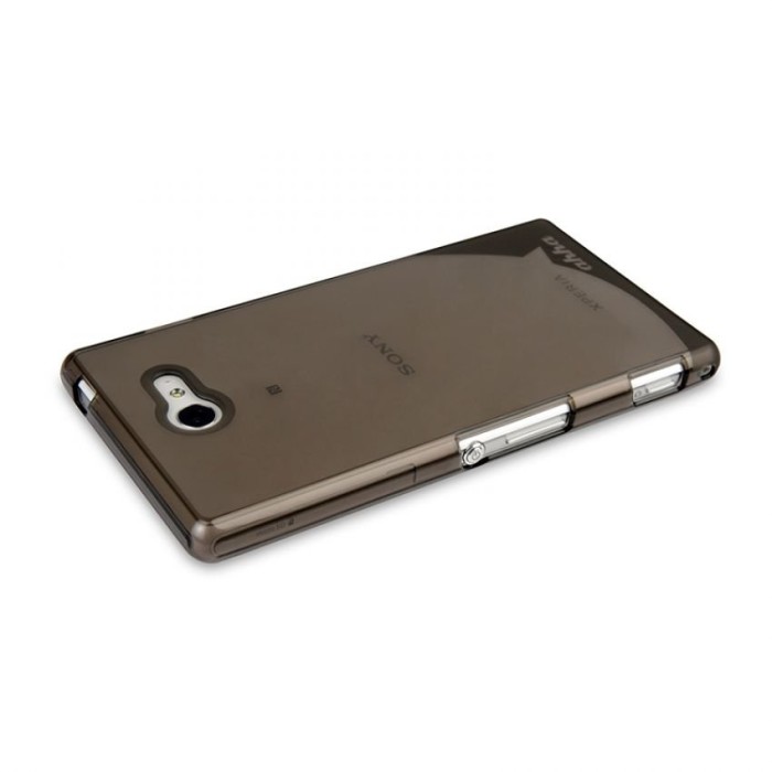 Ahha Soft Case Sony Xperia M2 Aqua Clear-Black,Moya Gummishell .