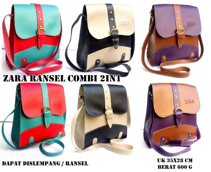 jual tas kulit wanita murah ransel slempang 2in1 zara jual tas kulit wanita murah ransel slempang 2in1 zara