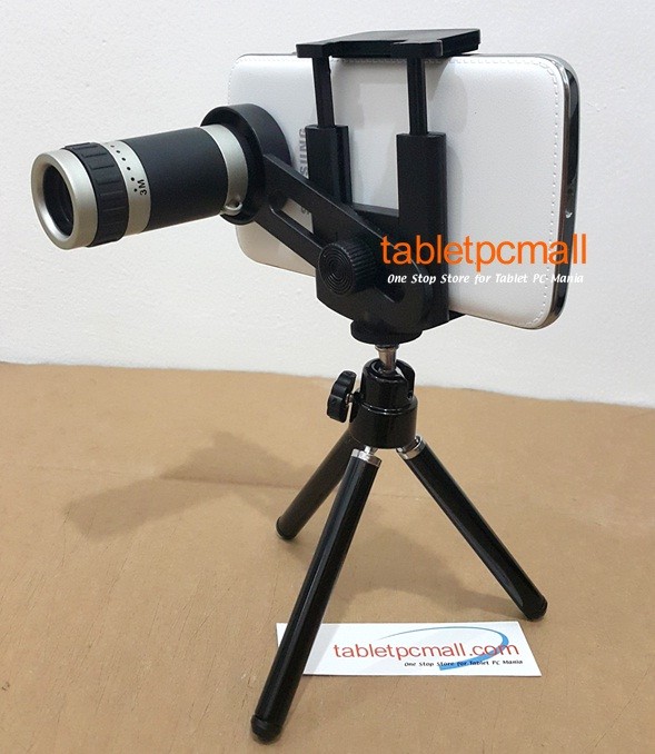 Mini Tripod + TELE ZOOM 8x UNIVERSAL LENSA for Smartphone