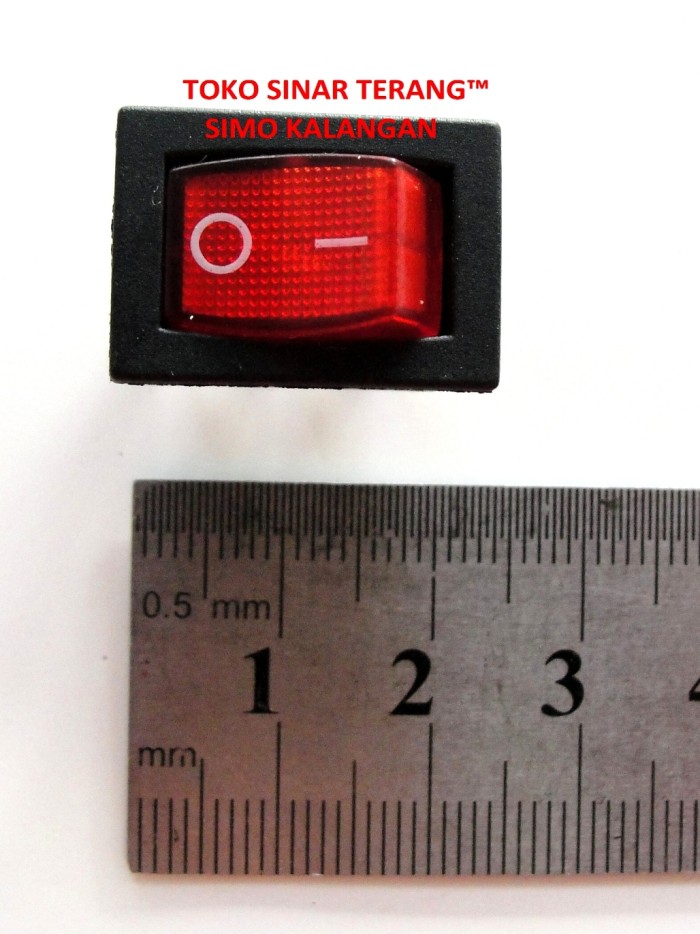 Jual Saklar Mini SWITCH ON OFF + Lampu Indikator MERAH
