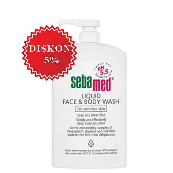 Sebamed Liquid Cleanser isi 1000 ml | Sabun Wajah dan Tubuh