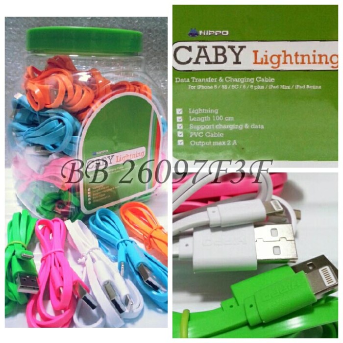 jual hippo caby lightning iphone5 6 mini kabel data warna surabaya fleurie store jual hippo caby lightning iphone5 6 mini kabel data warna surabaya fleurie store