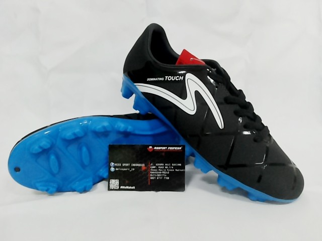 Sepatu Bola Specs DIABLO FG Black/White/Rock Blue 100573