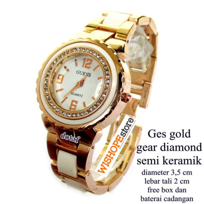 jual jam tangan wanita guess gold gear gold putih wishope pedia jual jam tangan wanita guess gold gear gold putih wishope pedia