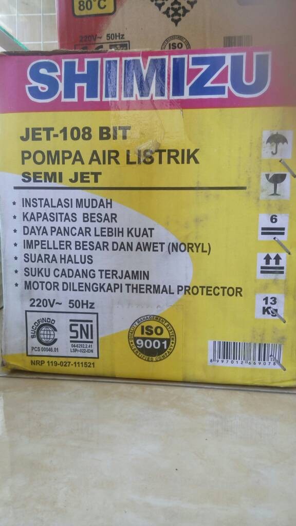 Jual Pompa Air Listrik Semi Jet Shimizu Jet 108 Bit jual pompa air listrik semi jet shimizu jet 108 bit