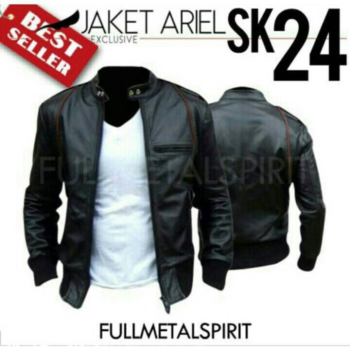 Jual Jaket Ariel Sk 24 Jaket Kulit Ariel List Merah jual jaket ariel sk 24 jaket kulit ariel list merah