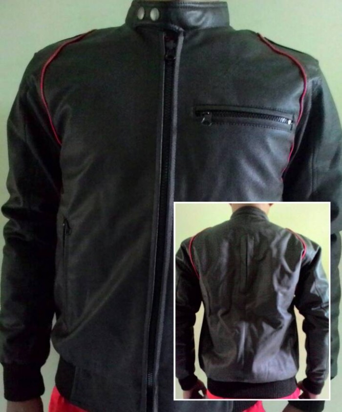 Jual Jaket Ariel Sk 24 Jaket Kulit Ariel List Merah jual jaket ariel sk 24 jaket kulit ariel list merah