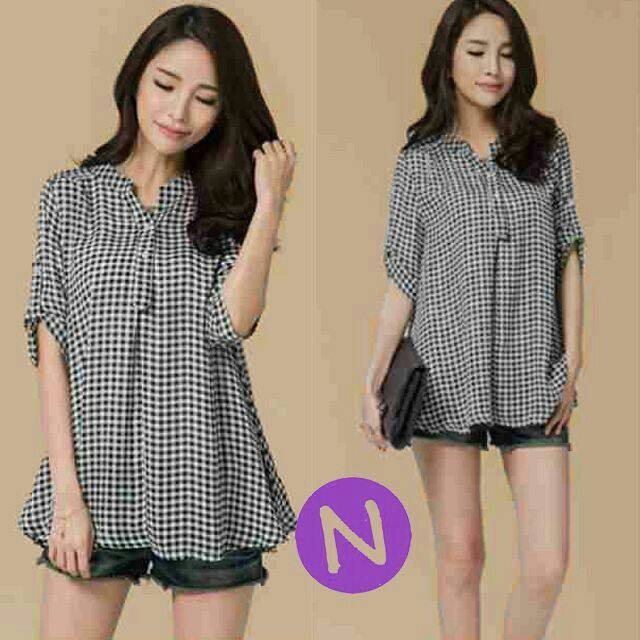 jual kemeja jumbo kotak kotak fashion blouse jumbo kotak jual kemeja jumbo kotak kotak fashion blouse jumbo kotak