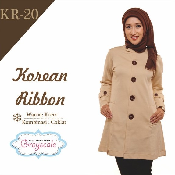 jual jaket korean ribbon 20 grayscale size s xl 3sha jual jaket korean ribbon 20 grayscale size s xl 3sha