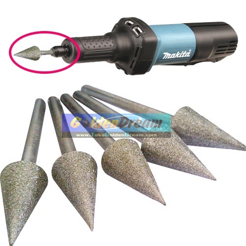 Jual Mata Die Grinder Diamond Kerucut 8x15mm Gerinda Mini Bit Cone