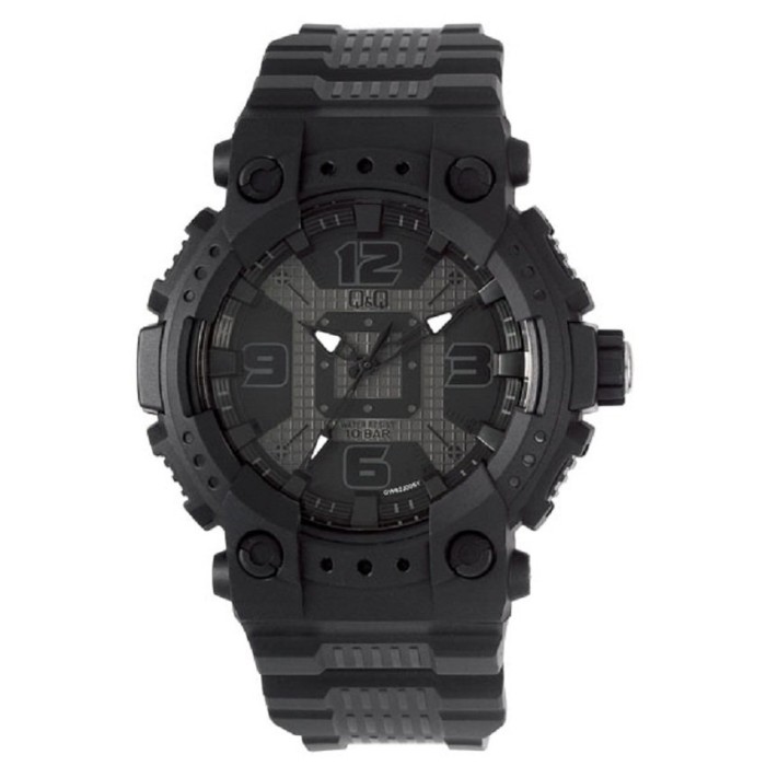 Q&Q Watch Sport Pria Jam Tangan Pria - Hitam - Karet - GW82J006Y