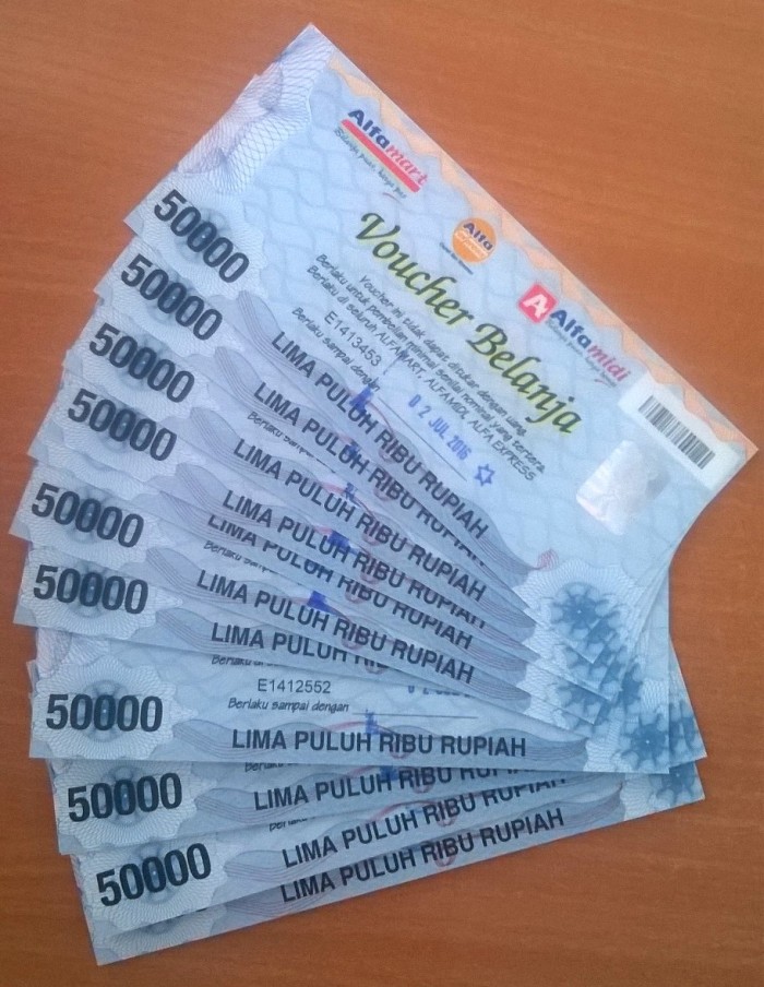 Jual VOUCHER ALFAMART Rp. 50.000 (BELANJA PROMO & MURAH 