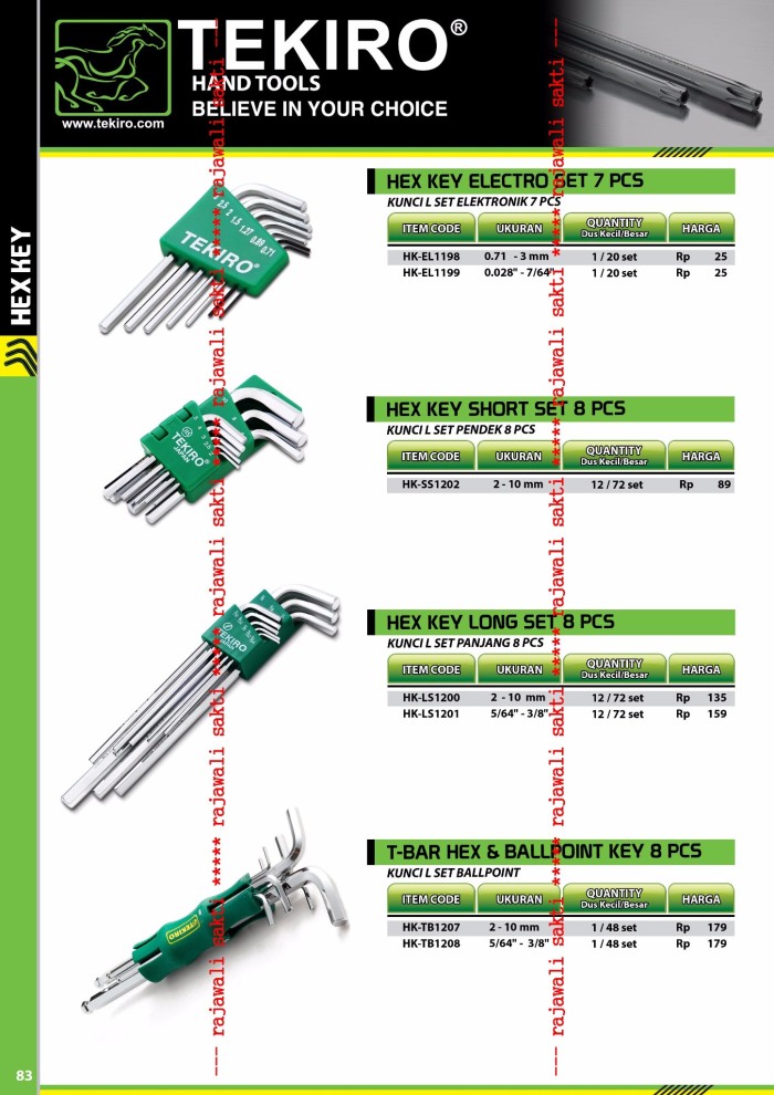 jual tekiro hex key set 8 pcs 2 10 mm kunci l set jual tekiro hex key set 8 pcs 2 10 mm kunci l set