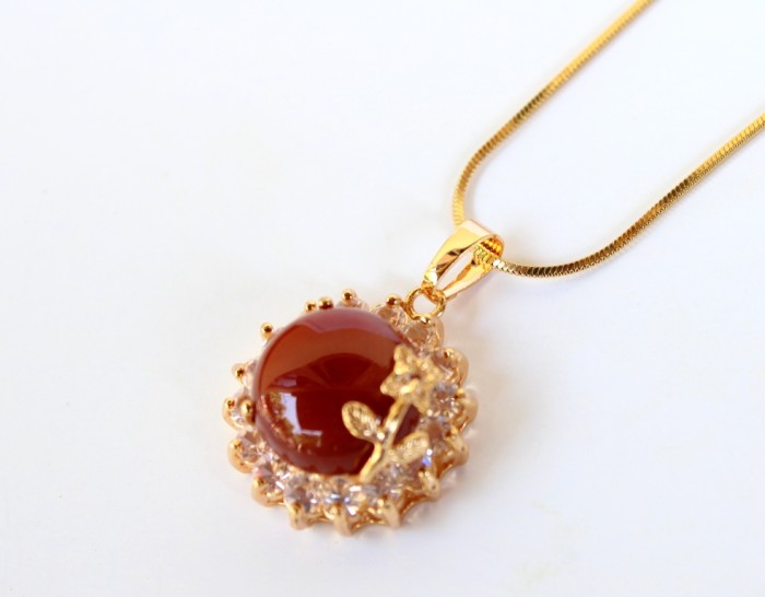 jual kalung liontin batu merah siem siam bulat xuping gold lapis emas ayodhya perhiasan jual kalung liontin batu merah siem siam bulat xuping gold lapis emas ayodhya perhiasan