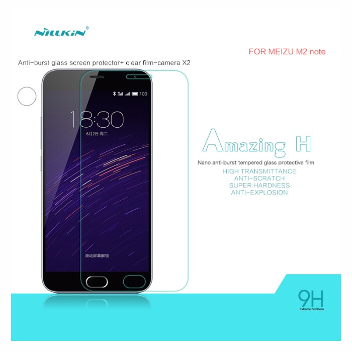 Nillkin Anti Gores Tempered Glass 9H - Meizu M2 Note