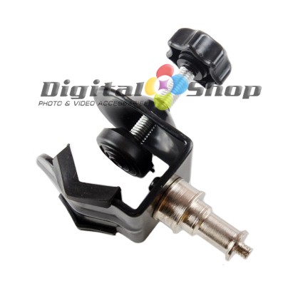 Spring Clip Spigot 1//4/" Screw /& 5//8/" Pole Background Backdrop Reflector Strong