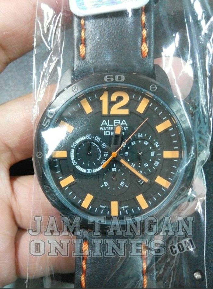 jual alba chronograph orange black at3731x1 jam tangan jual alba chronograph orange black at3731x1 jam tangan