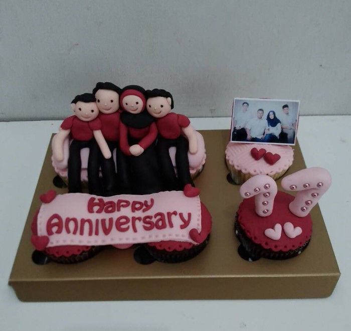 Jual Cupcake Anniversary Cake Cupcake Custom Design Kota