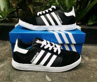 Sepatu Adidas Samba Hitam List Putih Adidas Campus Shopee
