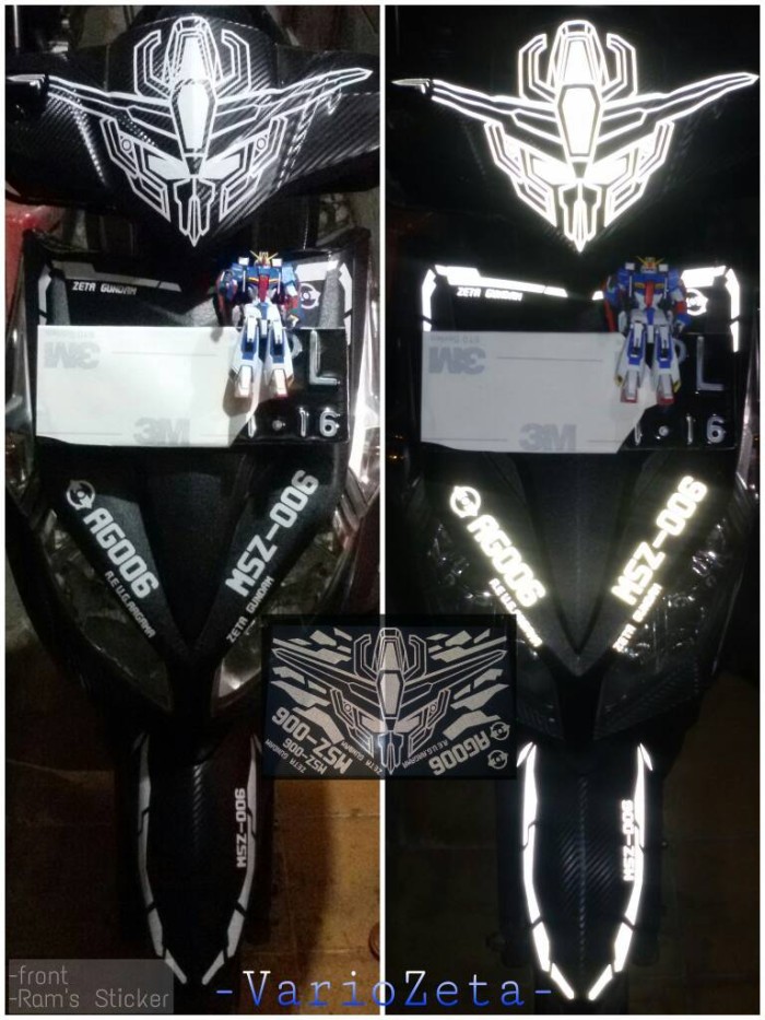 Jual Sticker Motor Zeta Gundam Ram S Tokopedia Sticker Motor Zeta Gundam