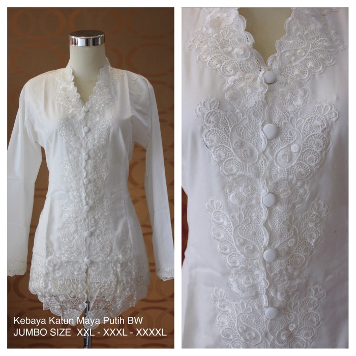 Kebaya Katun 12 jual kebaya katun putih bw jumbo size 2l 3l 4l 5l Kebaya Katun 12 jual kebaya katun putih bw jumbo size 2l 3l 4l 5l
