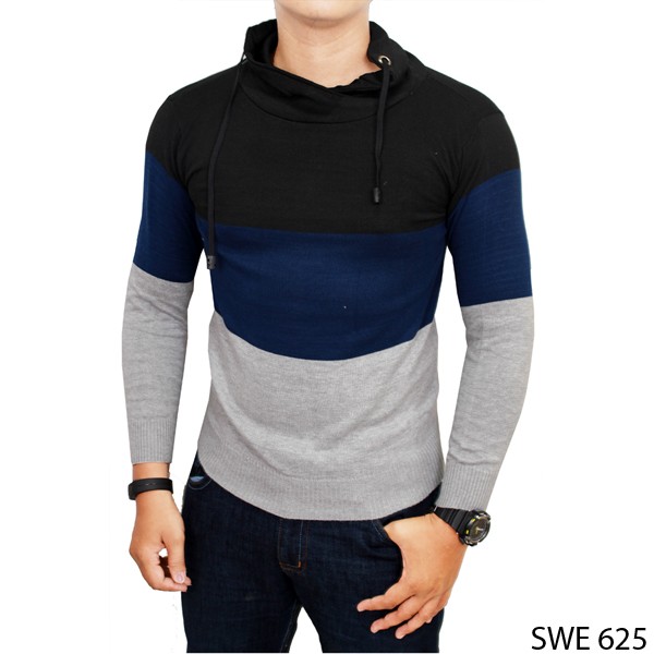 Jual Sweater Pria Keren Rajut Kombinasi SWE 625 - Gudang Fashion - OS | Tokopedia