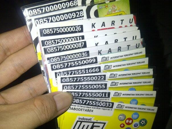 NOMOR CANTIK IM3 INDOSAT KARTU PERDANA M3 NOMER BERKARAKTER