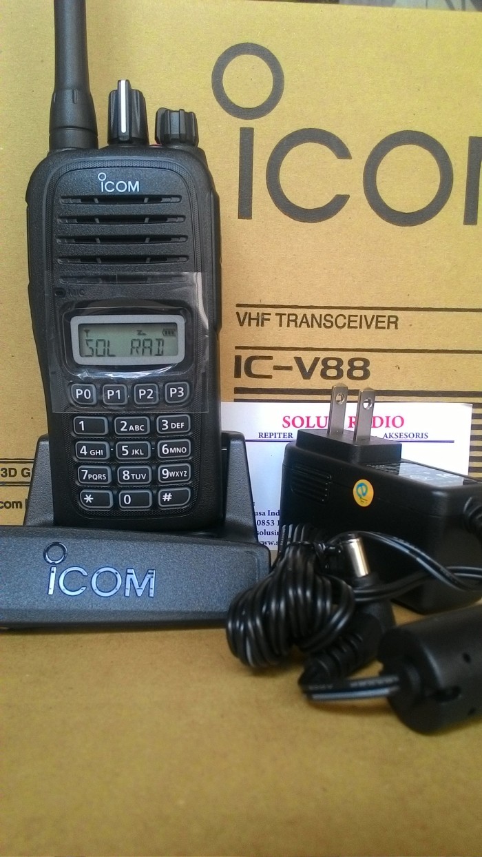 Jual HT ICOM IC-V88 5.5 W VHF WATERPROOF IP 67 NEW ORI