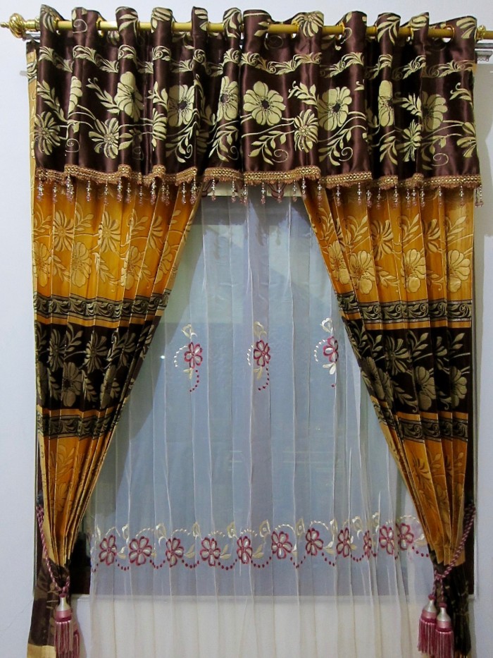 Jual GORDEN BATIK METALIK COKLAT MOTIF MAWAR Kota Manado Megah