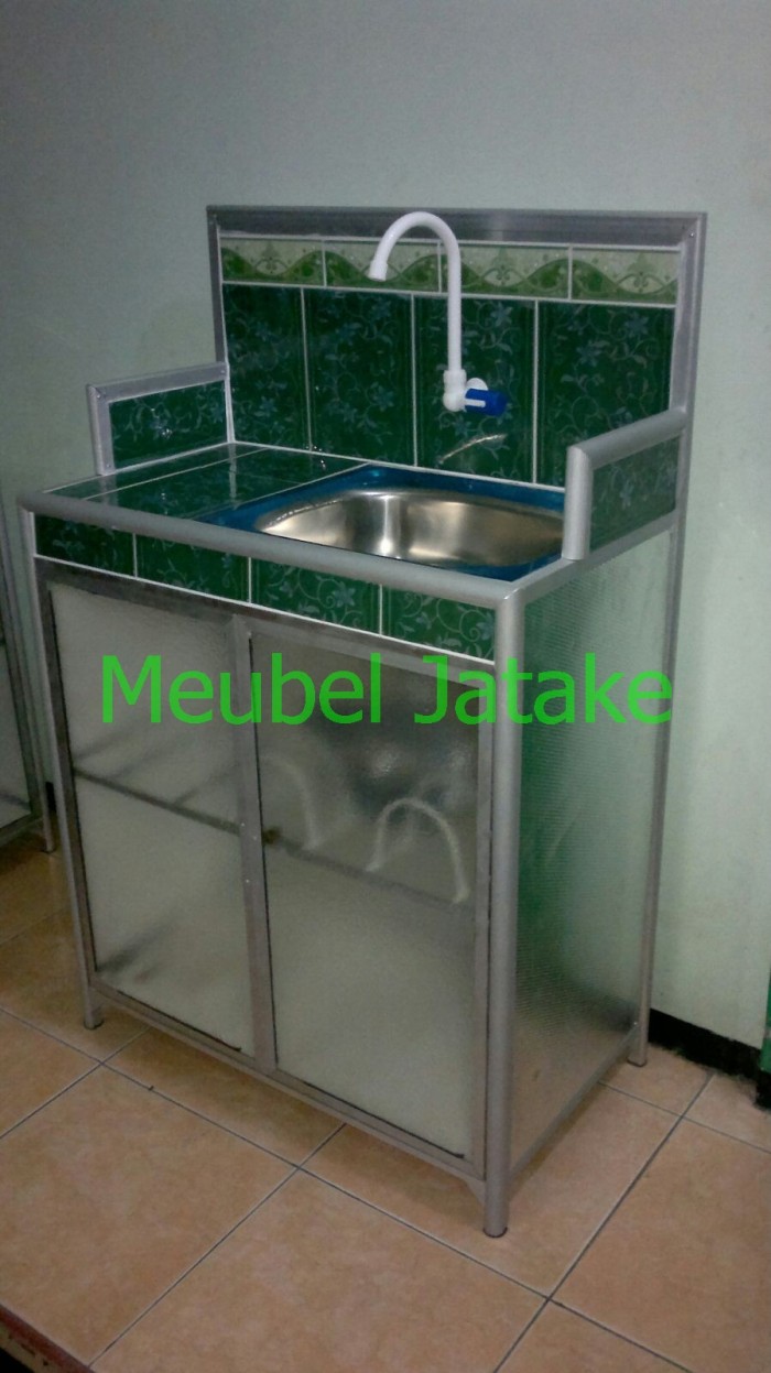 Jual Meja Wastafel 2 Dua Pintu Kran Plastik Cuci Piring Dapur