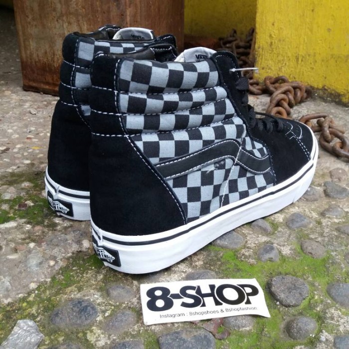 jual vans sk8 hi checkerboard jual vans sk8 hi checkerboard