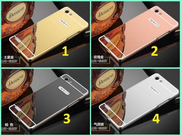 Oppo Neo 7 A33, Bumper Slide Mirror Metal Case