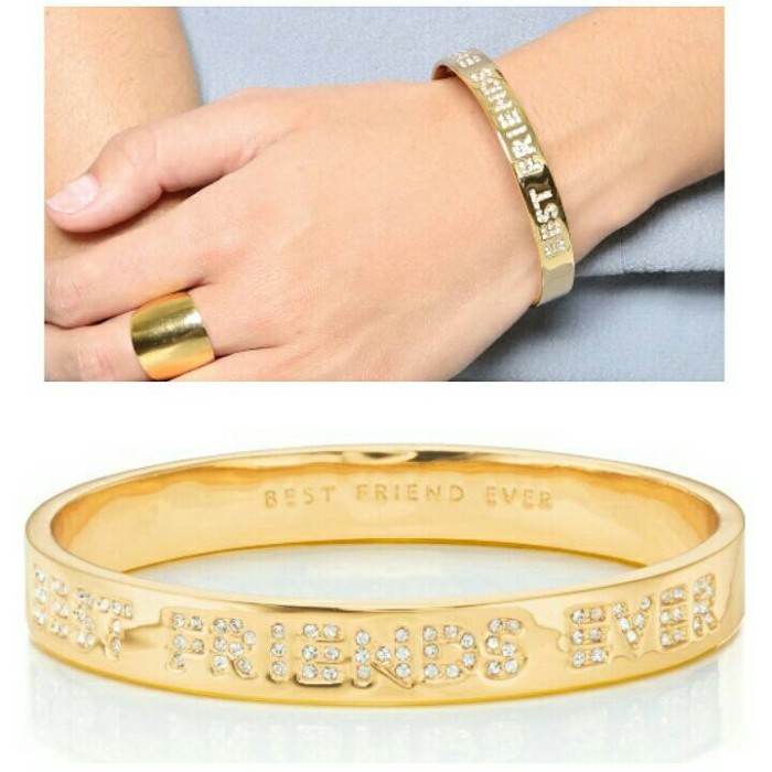 Kate Spade Best Friend Ever Bracelet Alert Kate Spade Best Friend Ever Idiom Bangle Gelang Gold