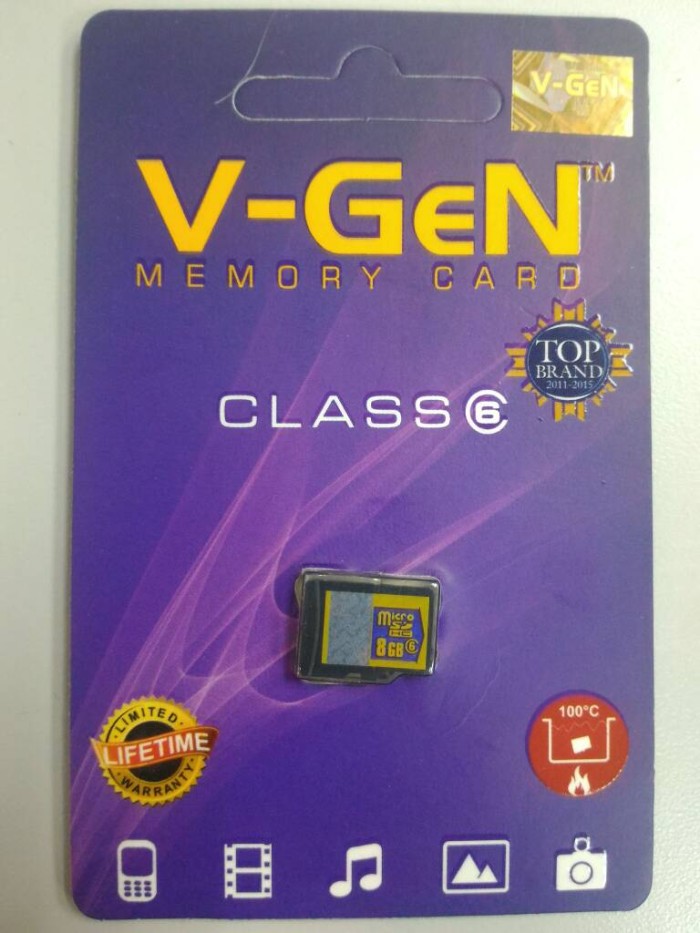 Jual Memory Micro SD VGen 8gb Class 6 ORIGINAL NON ADAPTOR