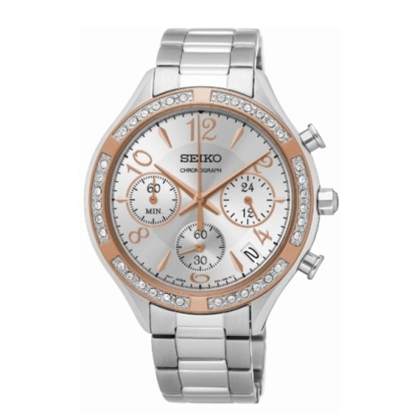 Seiko Women SSB892P1 Chrono 36 Crystal | Jam Wanita SSB892