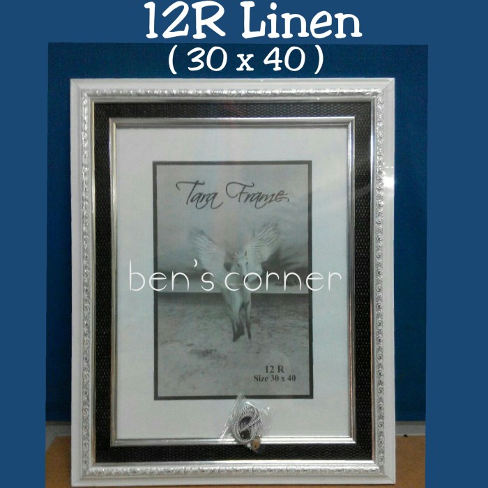 Jual Frame Foto Bingkai Foto Uk 12r Linen 30x40 White Silver Kota Bogor Ben S Corner Tokopedia