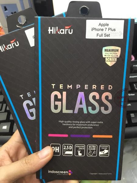 Tempered Glass Iphone 7 Plus (Depan Belakang) Hikaru Indoscreen