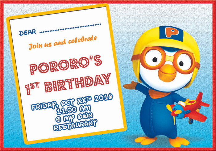 jual kartu undangan ulang tahun invitation card pororo jual kartu undangan ulang tahun invitation card pororo