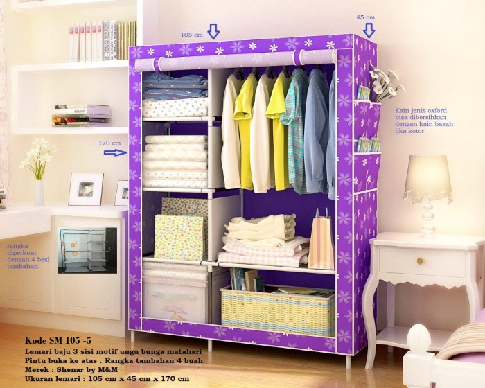 Harga Lemari Kain Oxford Pink Tua Polkadot 105 Nt1 Rumah Tangga Source · kain oxford lemari