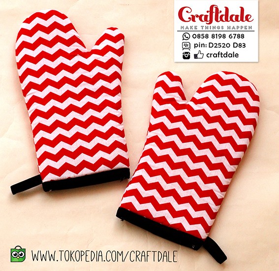 Jual Cempal Sarung Tangan Dapur Chevron Merah Craftdale Tokopedia Cempal Sarung Tangan Dapur Chevron Merah