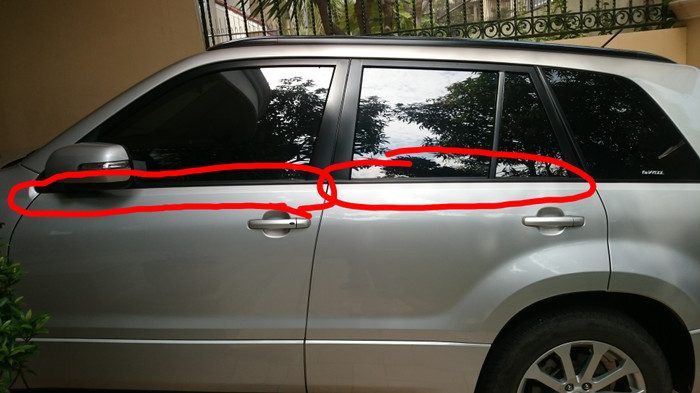 Pelipit Karet Kaca Luar Suzuki Grand Vitara Asli SGP (Original Suzuki)