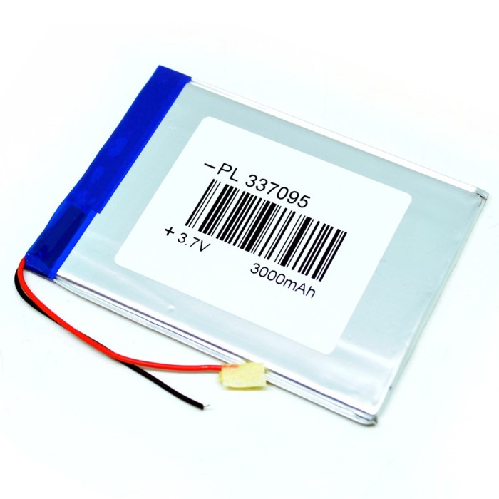 Foto Produk Battery Rechargeable Li-Polymer 337095 3.7V 3000mAh for Tablet PC dari Buka Lapakpedia