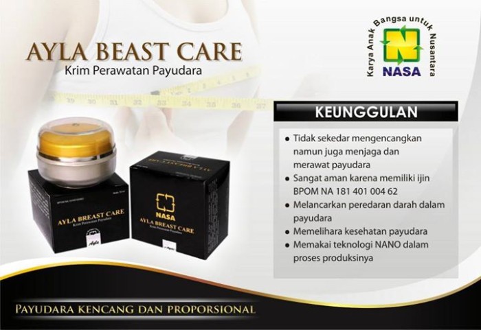 Ayla Breast Care Cream Perawatan PAYUDARA BerBPOM PT NASA